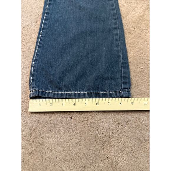 Lamasini Jeans Mens Distressed Embroidered Y2K Grunge 34W 29L - Picture 13 of 13